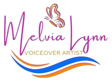 A logo of melvia lynn voiceover artist